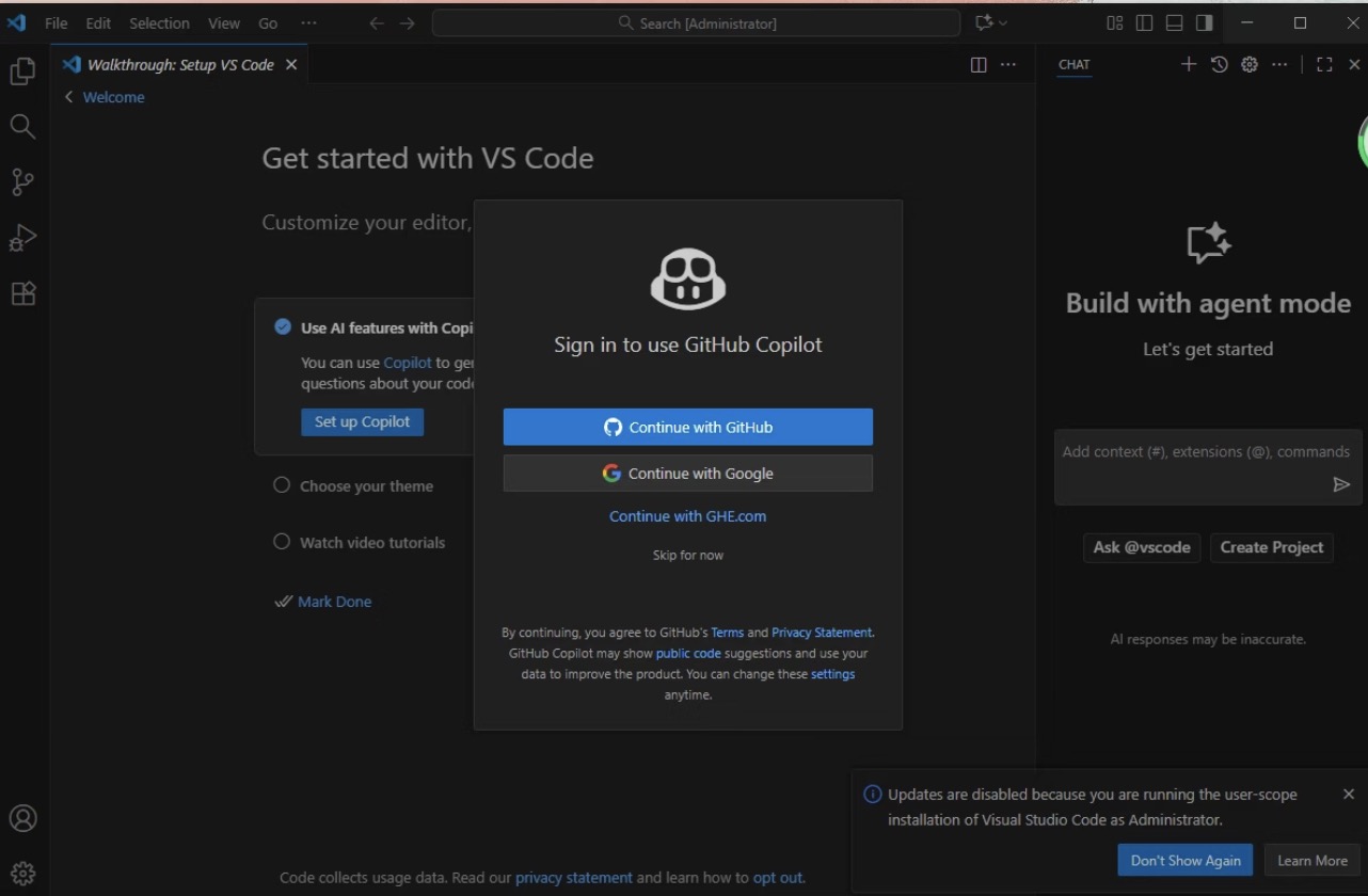 VSCode 登录 GitHub Copilot